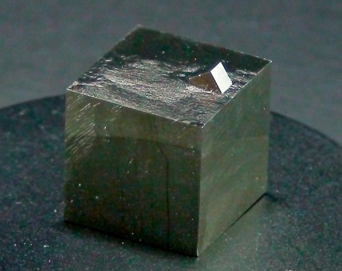 Pyrite cube with small cube